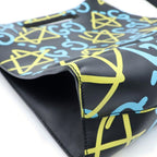 Gucci Ghost Print Star 2-Way Shoulder Handbag Leather Black — view 6