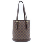Louis Vuitton Damier Marais Handbag Brown Leather