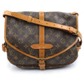 Louis Vuitton Monogram Saumur 30 Shoulder Bag Brown Leather