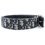 Dior Oblique Reversible CD Logo Belt Navy Canvas Leather — view 3