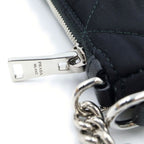 Prada Triangle Logo Tessuto Nylon 2-Way Quilted Chain Shoulder Bag Black — view 6