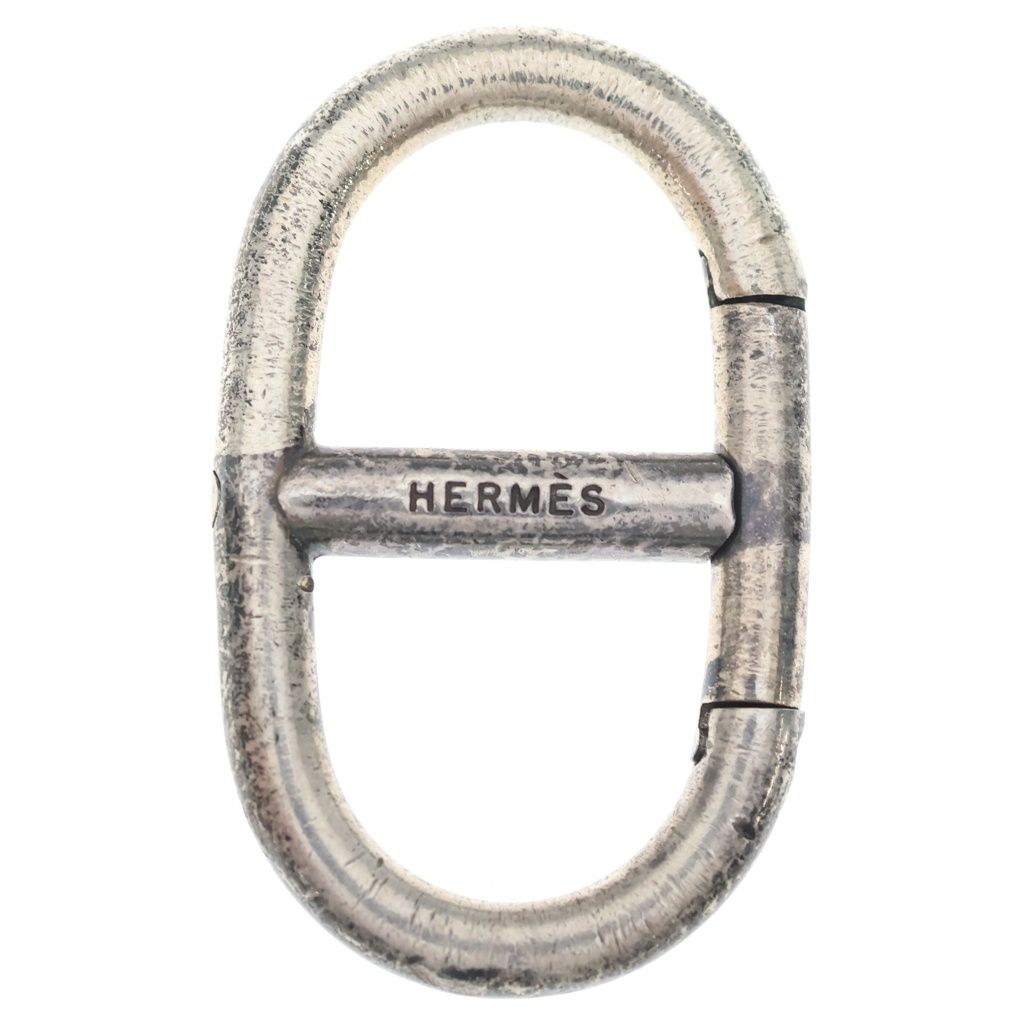 Hermes Chaine D'ancre Key Ring Carabiner Silver Key Holder Keychain — view 2