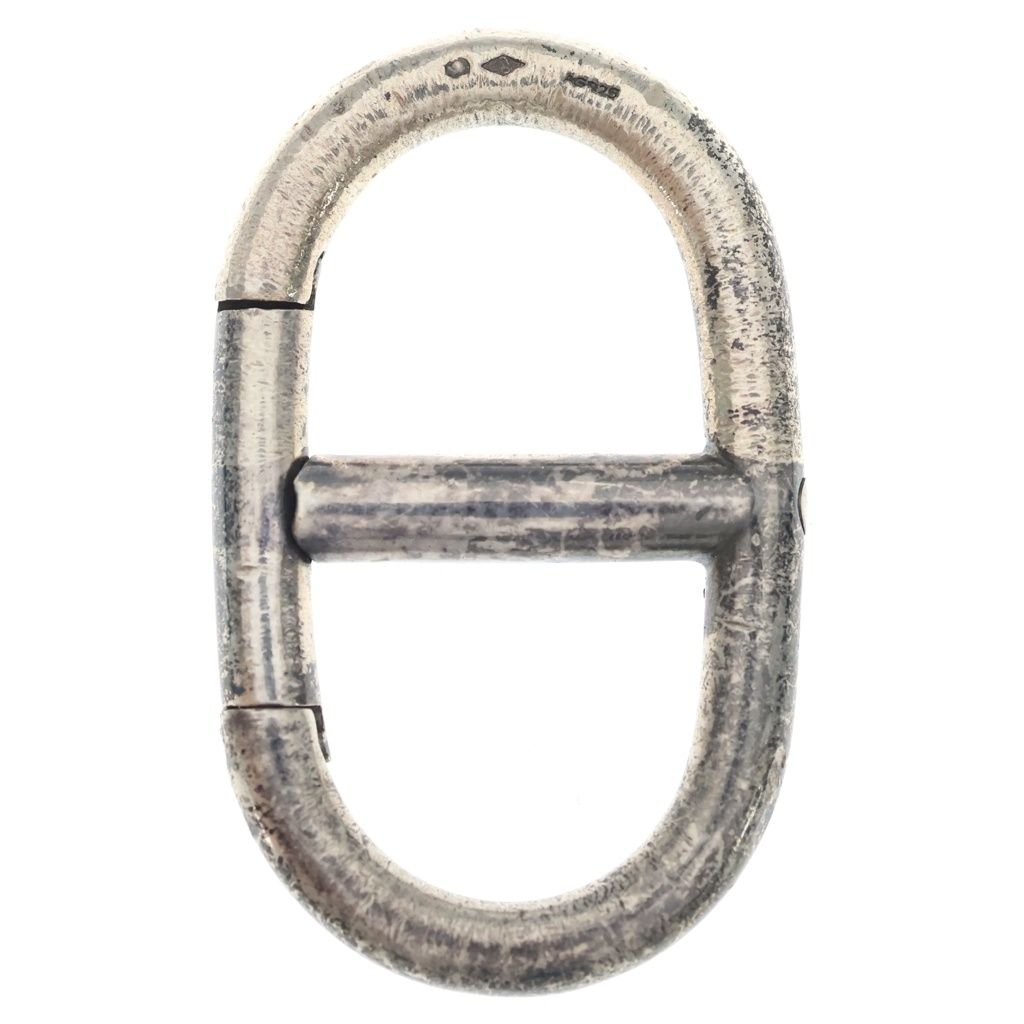 Hermes Chaine D'ancre Key Ring Carabiner Silver Key Holder Keychain
