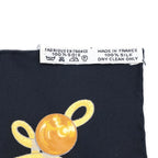 Hermes Carre 90 Brandenburg Ornament Silk Scarf Black — view 6