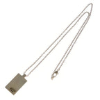 Gucci G Logo Plate Pendant Chain Silver Necklace — view 2