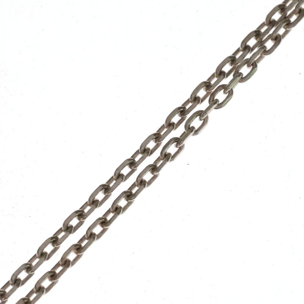 Gucci G Logo Plate Pendant Chain Silver Necklace — view 4