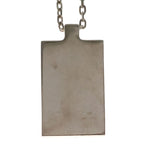 Gucci G Logo Plate Pendant Chain Silver Necklace — view 3
