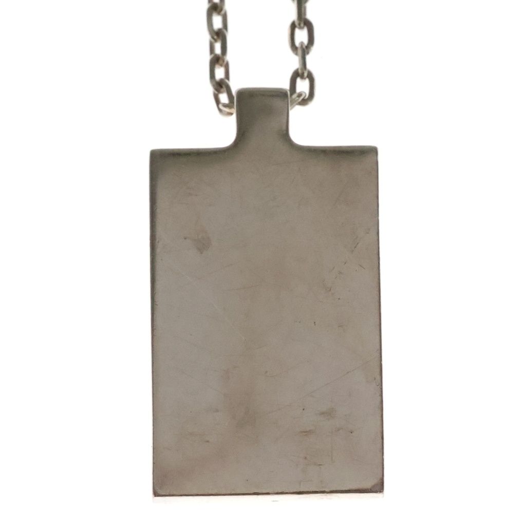 Gucci G Logo Plate Pendant Chain Silver Necklace — view 3