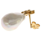 Celine Triomphe les Pearl Baroque Earrings White Gold — view 6