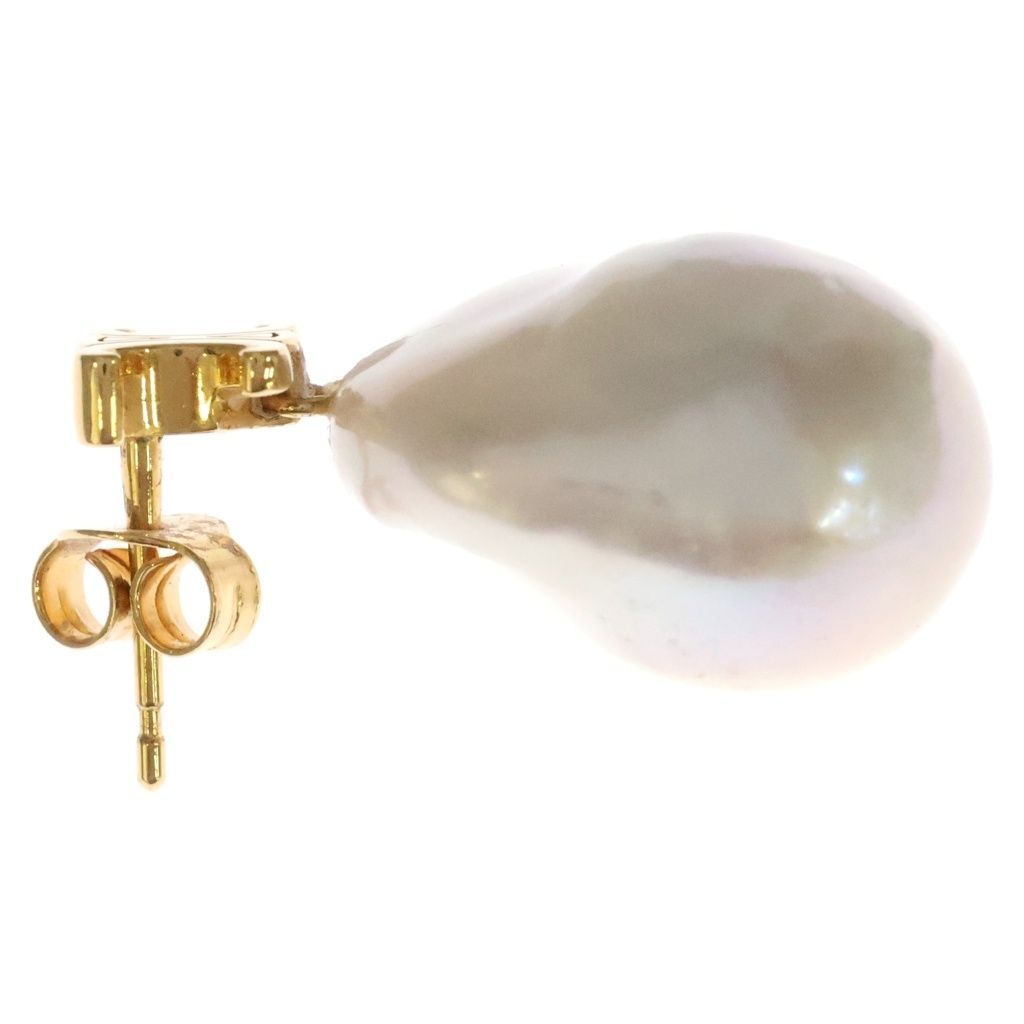 Celine Triomphe les Pearl Baroque Earrings White Gold — view 4