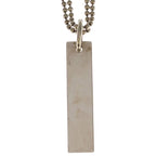 Gucci Logo Plate Necklace Double Pendant Ball Chain Silver — view 3