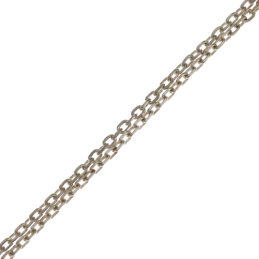 Gucci Square Logo Plate Pendant Chain Silver Necklace — view 4