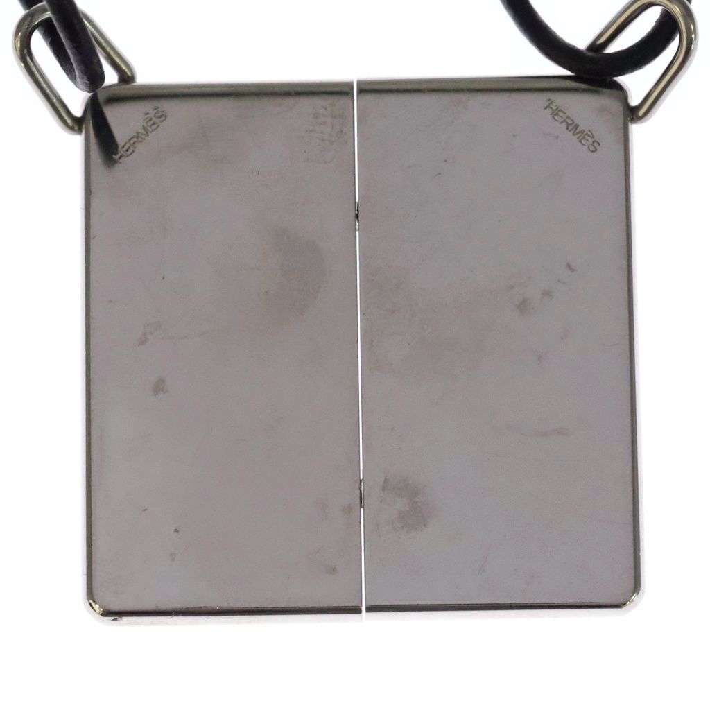 Hermes Amour Pendant Pair Necklace Choker Silver — view 3