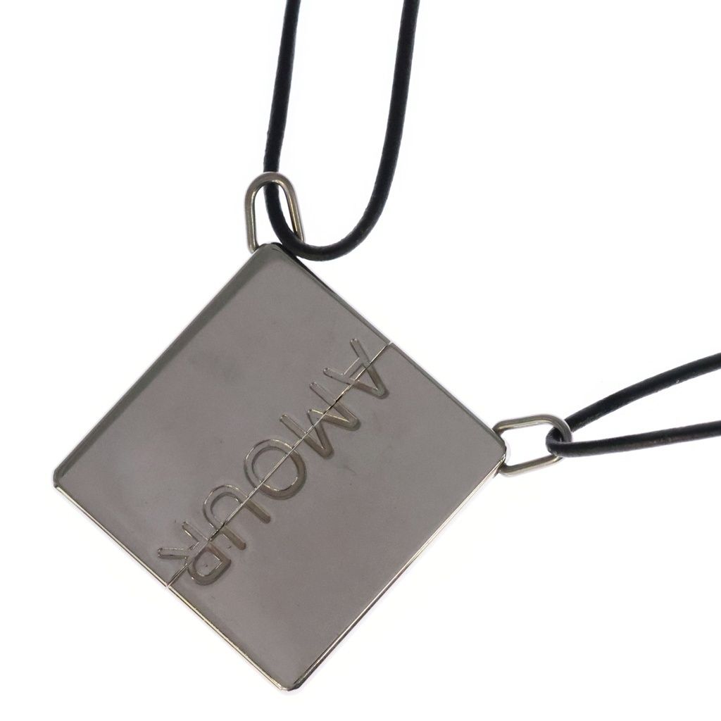 Hermes Amour Pendant Pair Necklace Choker Silver