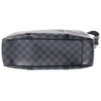 Louis Vuitton Damier Graphite Tadao Tote Shoulder Bag Black Leather — view 4