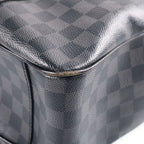 Louis Vuitton Damier Graphite Tadao Tote Shoulder Bag Black Leather — view 6