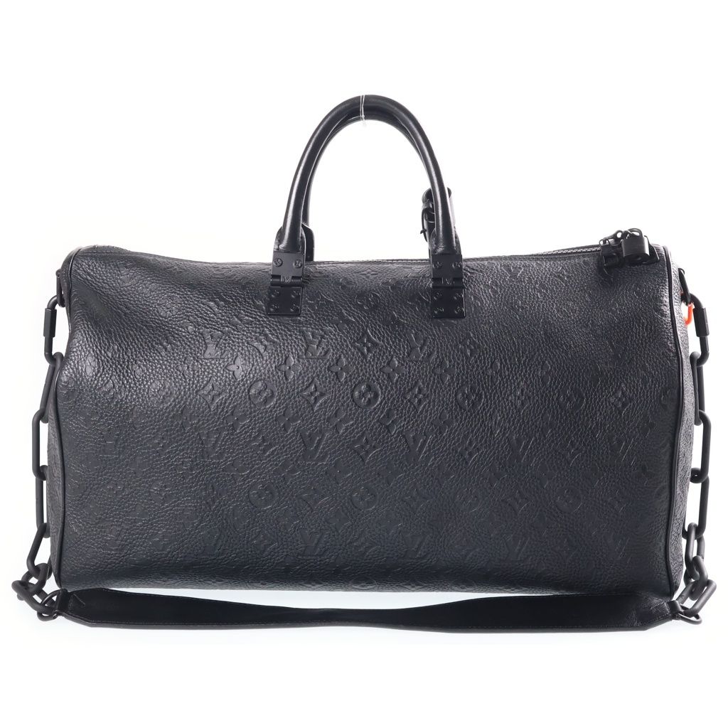 Louis Vuitton Keepall Bandouliere 50 Taurillon Leather Boston Bag Black — view 2