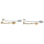 Louis Vuitton Monogram Idylle Diamond Earrings Yellow Gold White Pink — view 4