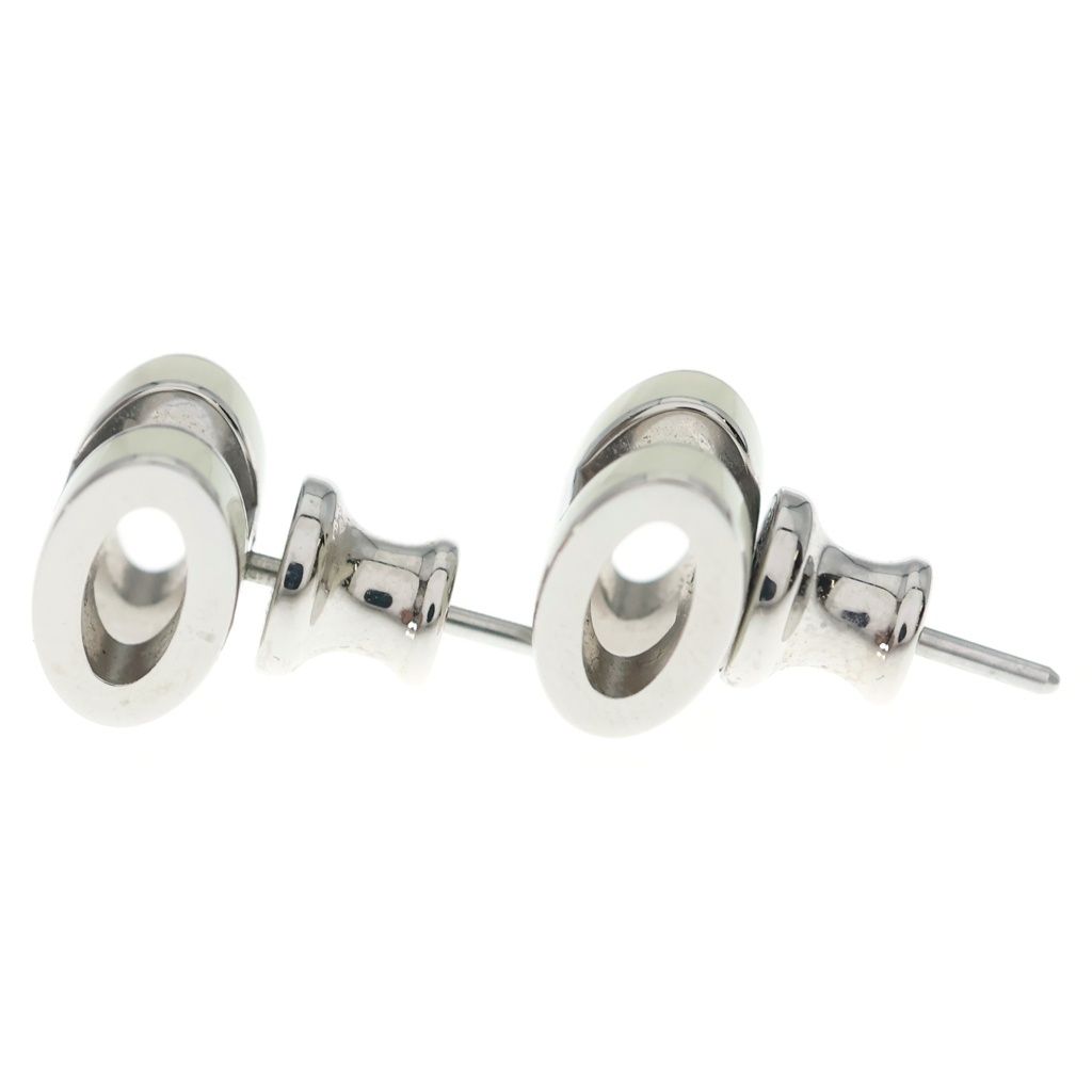Hermes Mini Pop H Earrings White Silver — view 3