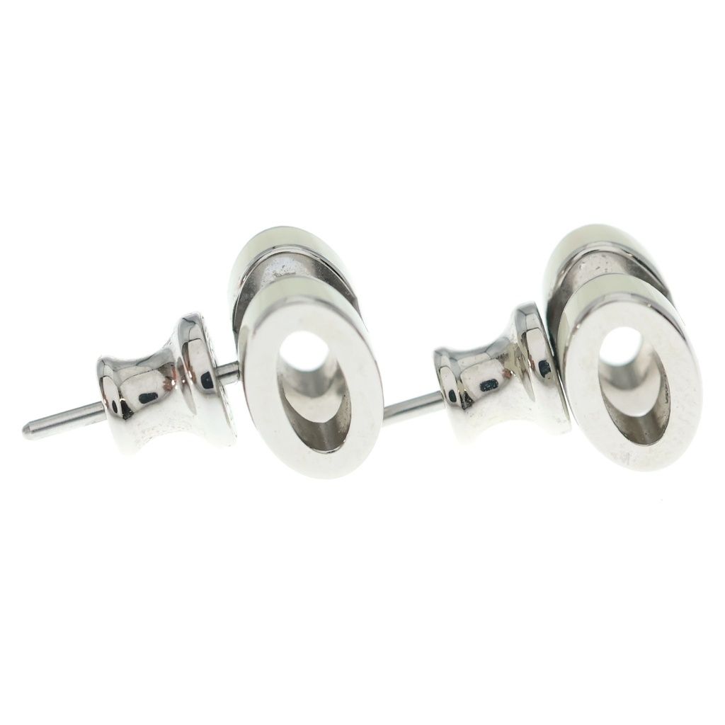 Hermes Mini Pop H Earrings White Silver — view 4