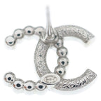 Chanel CC Logo Rhinestone Pearl Earrings Gold — view 6