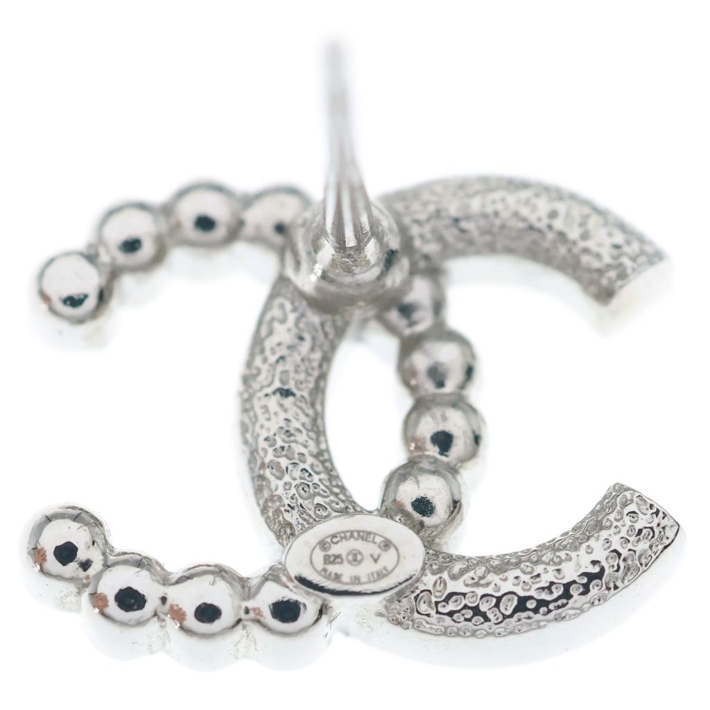 Chanel CC Logo Rhinestone Pearl Earrings Gold — view 6