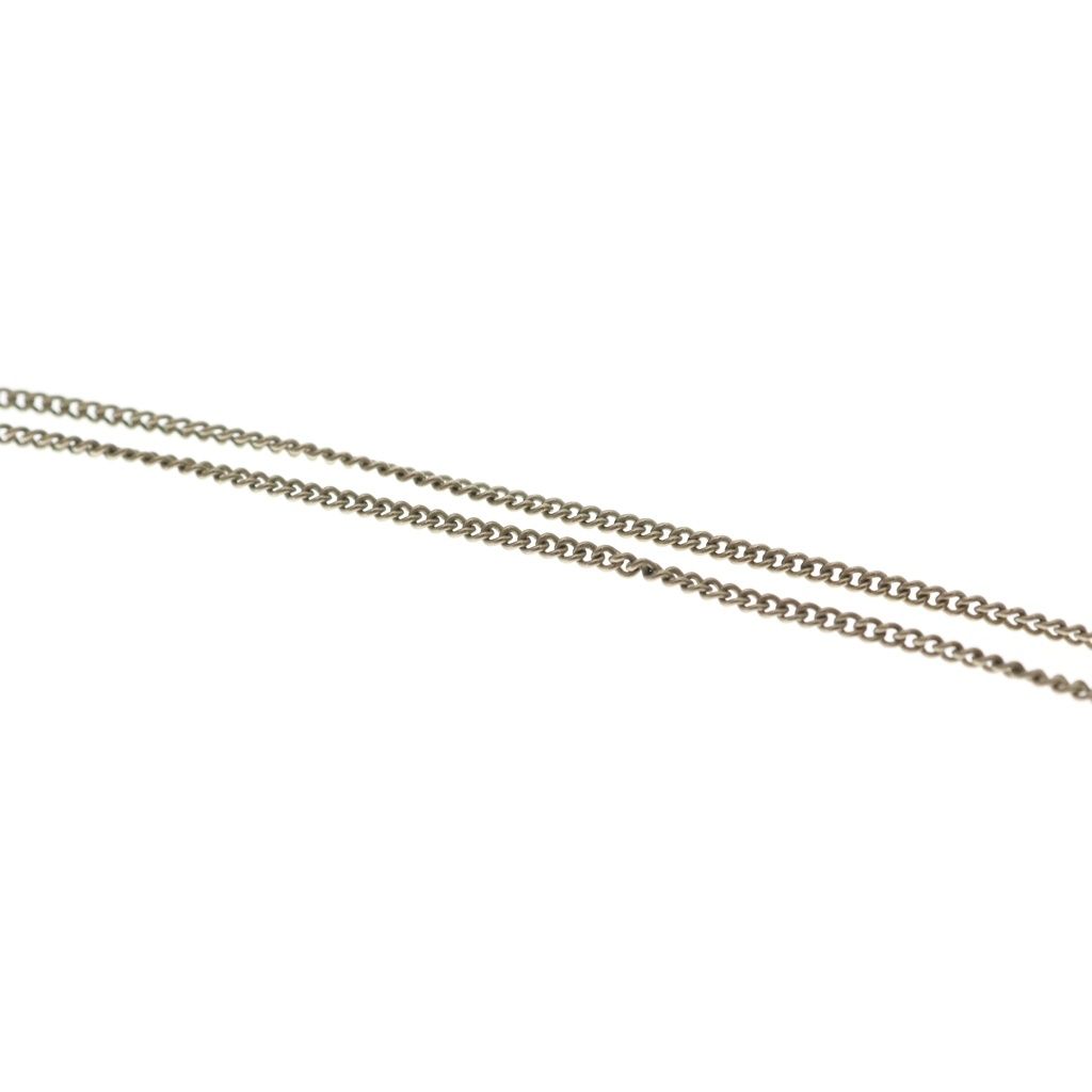 Chanel CC Logo Rhinestone Ribbon Pendant Chain Gold Necklace — view 5