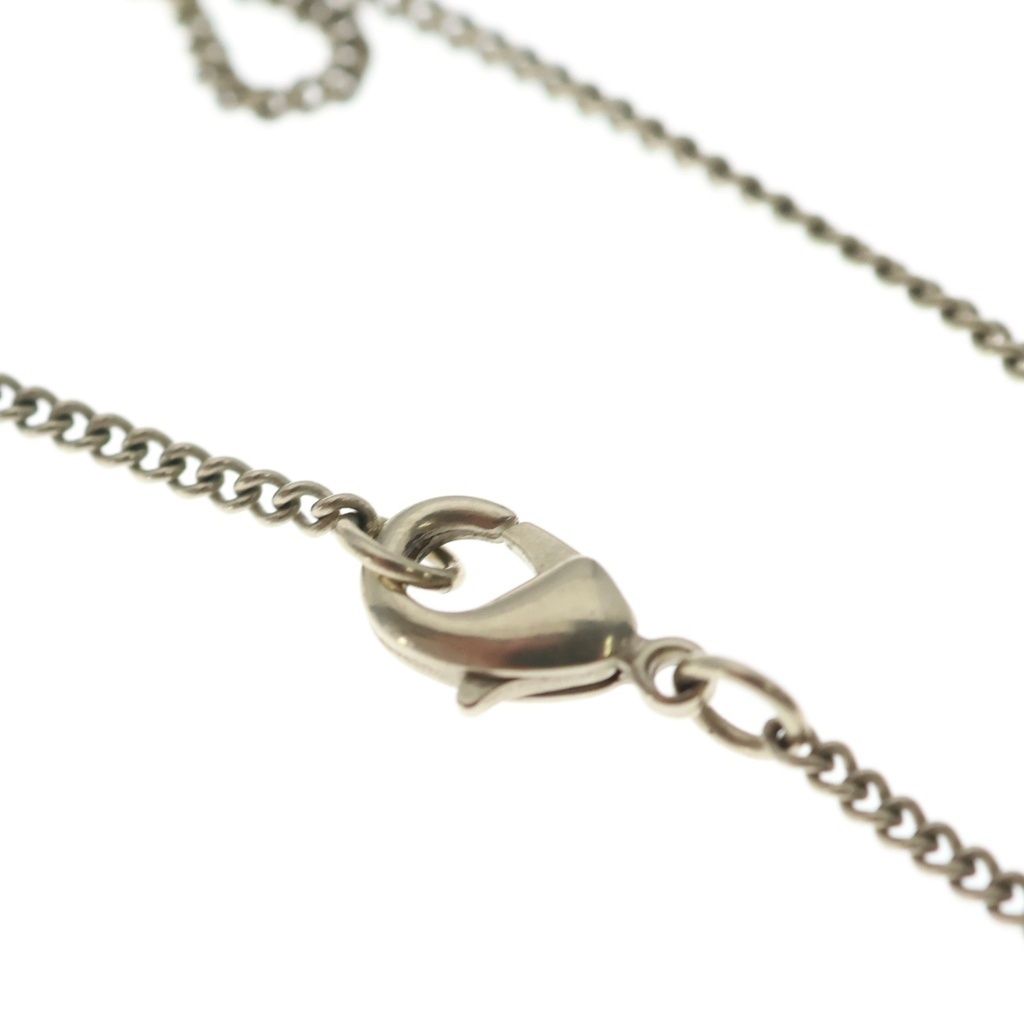 Chanel CC Logo Rhinestone Ribbon Pendant Chain Gold Necklace — view 4