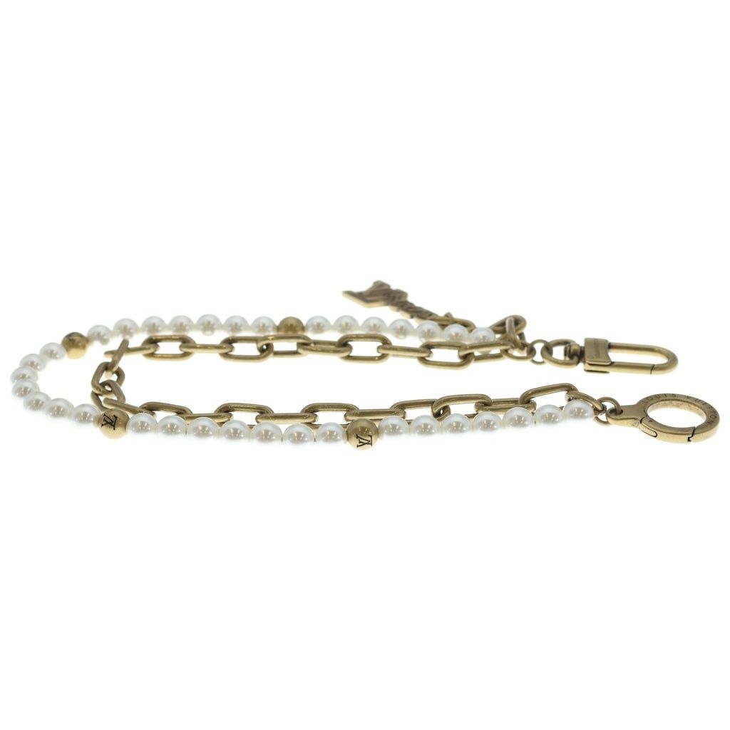 Louis Vuitton Logo Pearl Chain Belt Bag Charm — view 3