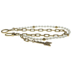 Louis Vuitton Logo Pearl Chain Belt Bag Charm — view 4