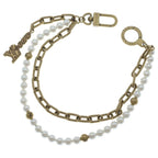 Louis Vuitton Logo Pearl Chain Belt Bag Charm