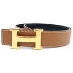 Hermes Constance Reversible Leather Belt Black Brown — view 4