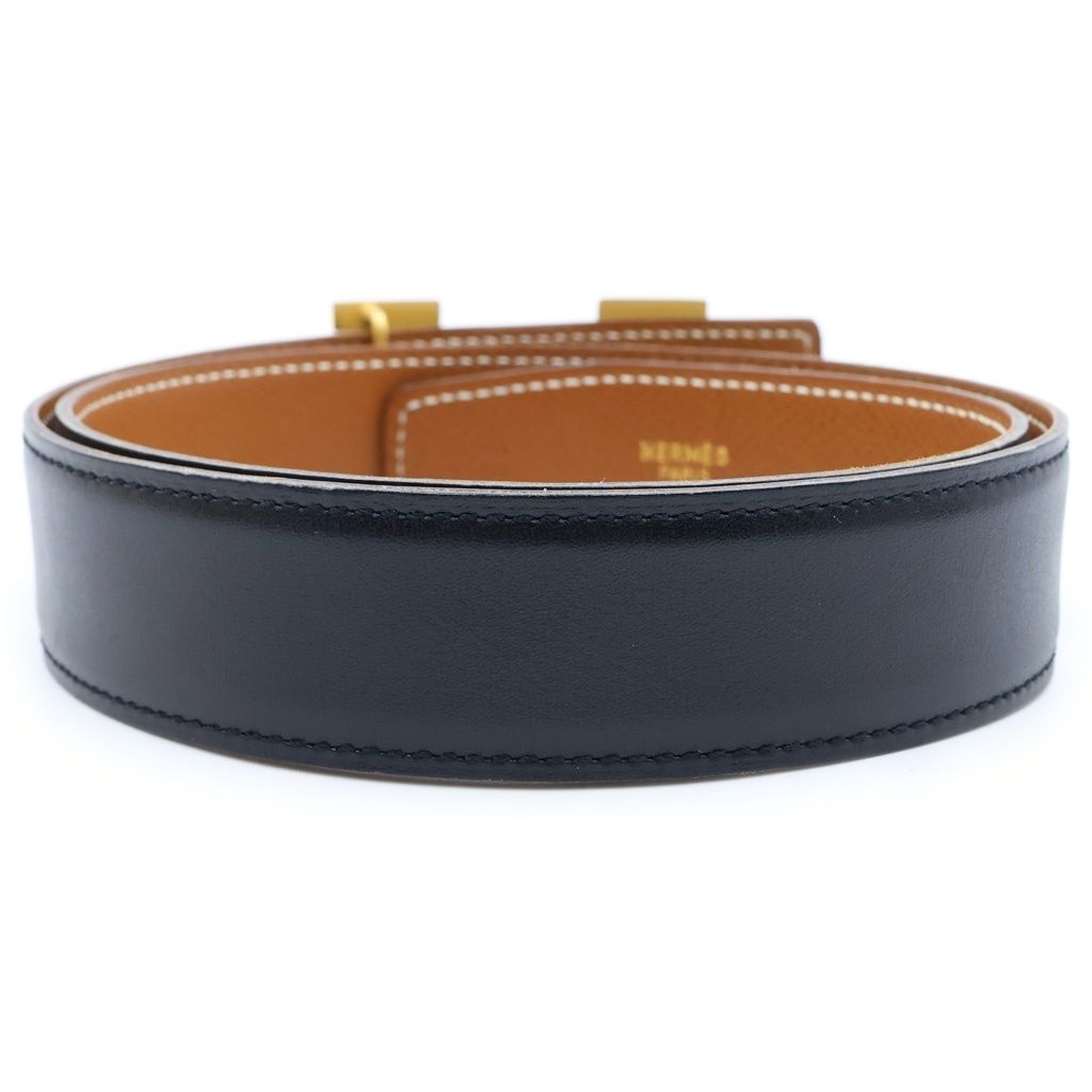 Hermes Constance Reversible Leather Belt Black Brown — view 2