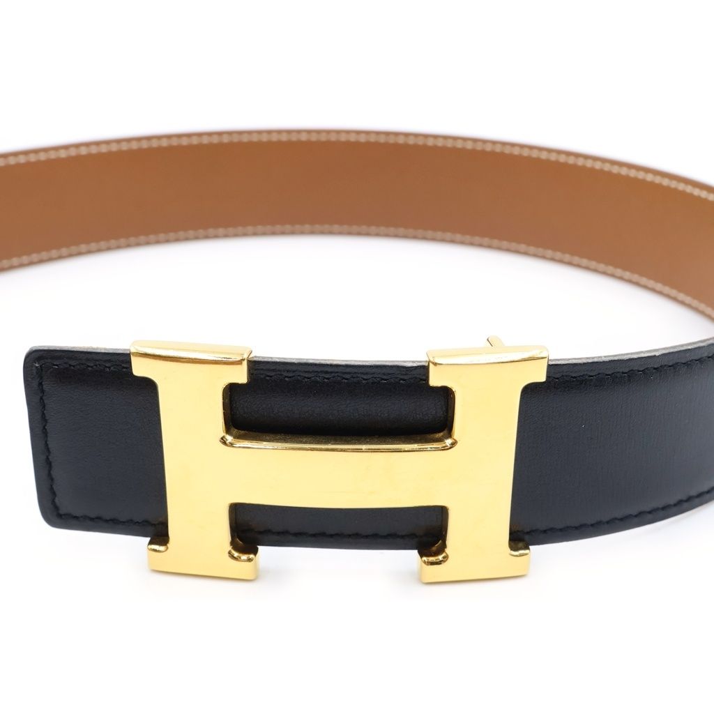 Hermes Constance Reversible Leather Belt Black Brown — view 6