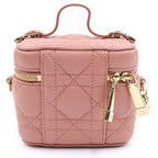 Dior Vanity Shoulder Bag Mini Pink Leather Gold — view 2
