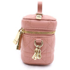 Dior Vanity Shoulder Bag Mini Pink Leather Gold — view 3