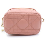 Dior Vanity Shoulder Bag Mini Pink Leather Gold — view 4