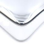 Prada Triangle Logo 2-Way Shoulder Bag Silver Patent Leather — view 5