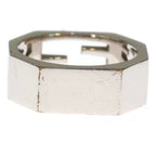 Fendi Baguette Logo Ring Silver — view 2