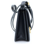 Fendi Karligraphy Shoulder Bag Black Leather — view 3