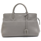 Saint Laurent Cabas Rive Gorge 2-Way Handbag Leather Greige