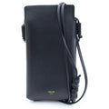 Celine Logo Phone Pouch Black Lambskin
