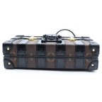 Louis Vuitton Monogram Petite Shoulder Bag Trunk Brown Black Leather — view 4