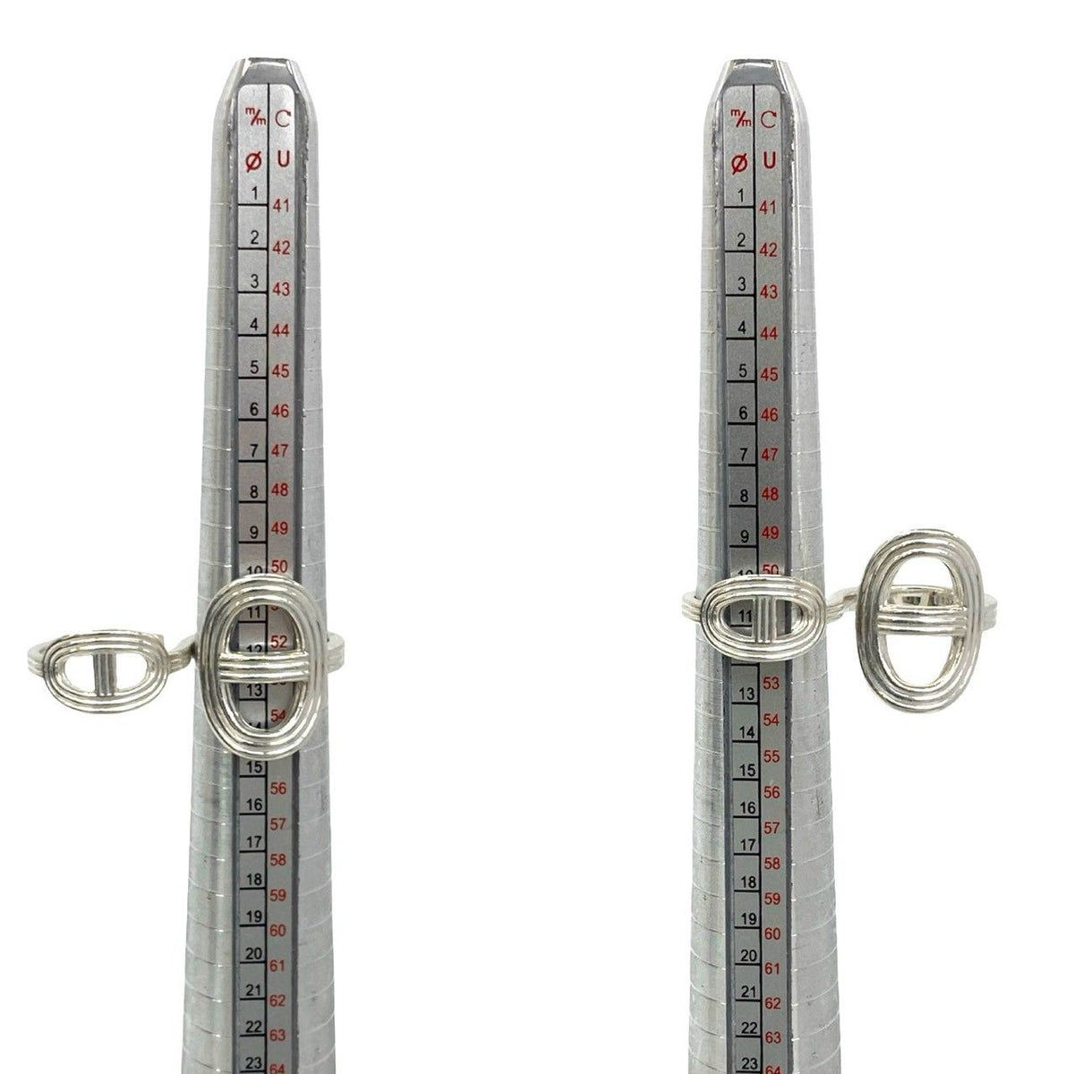 Hermes Chaine D'ancre Double Ring 925 Sterling Silver — view 7