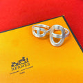 Hermes Chaine D'ancre Double Ring 925 Sterling Silver