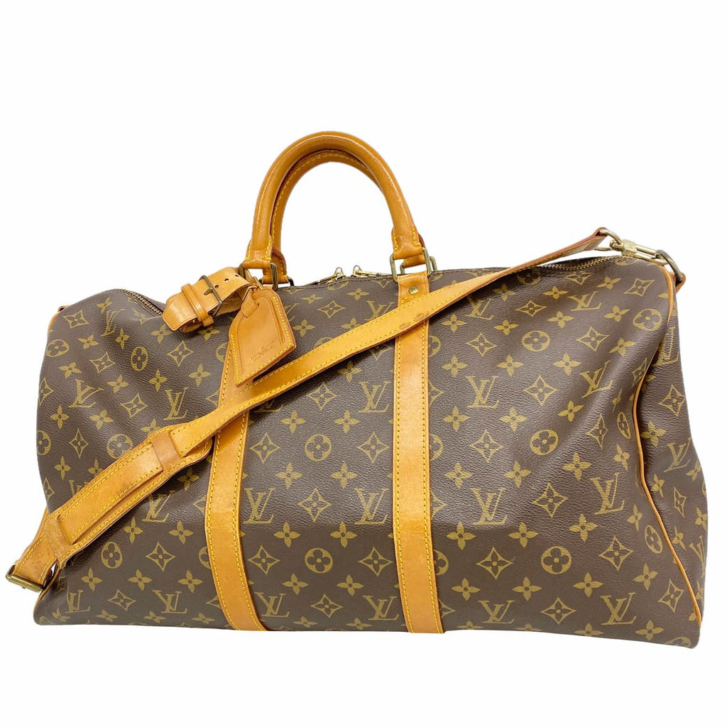 Louis Vuitton Boston Bag Monogram Keepall Bandouliere 50 Brown