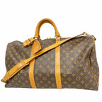Louis Vuitton Boston Bag Monogram Keepall Bandouliere 50 Brown