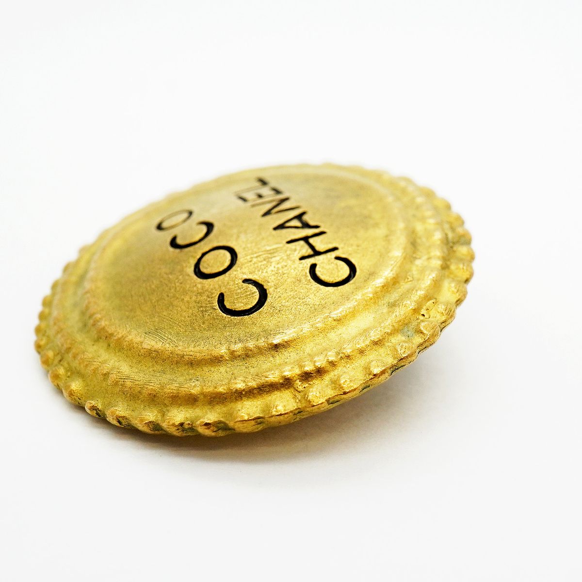 Chanel Earrings Vintage Logo Gold Plated — view 6