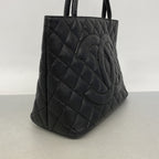 Chanel Tote Reissue Caviar Leather Black Silver — view 2