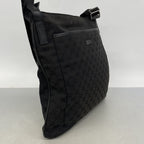 Gucci Shoulder Bag GG Canvas Black Silver — view 2